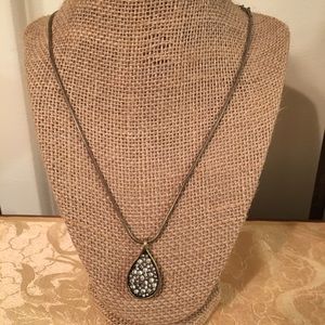 Reversible Necklace with crystals.